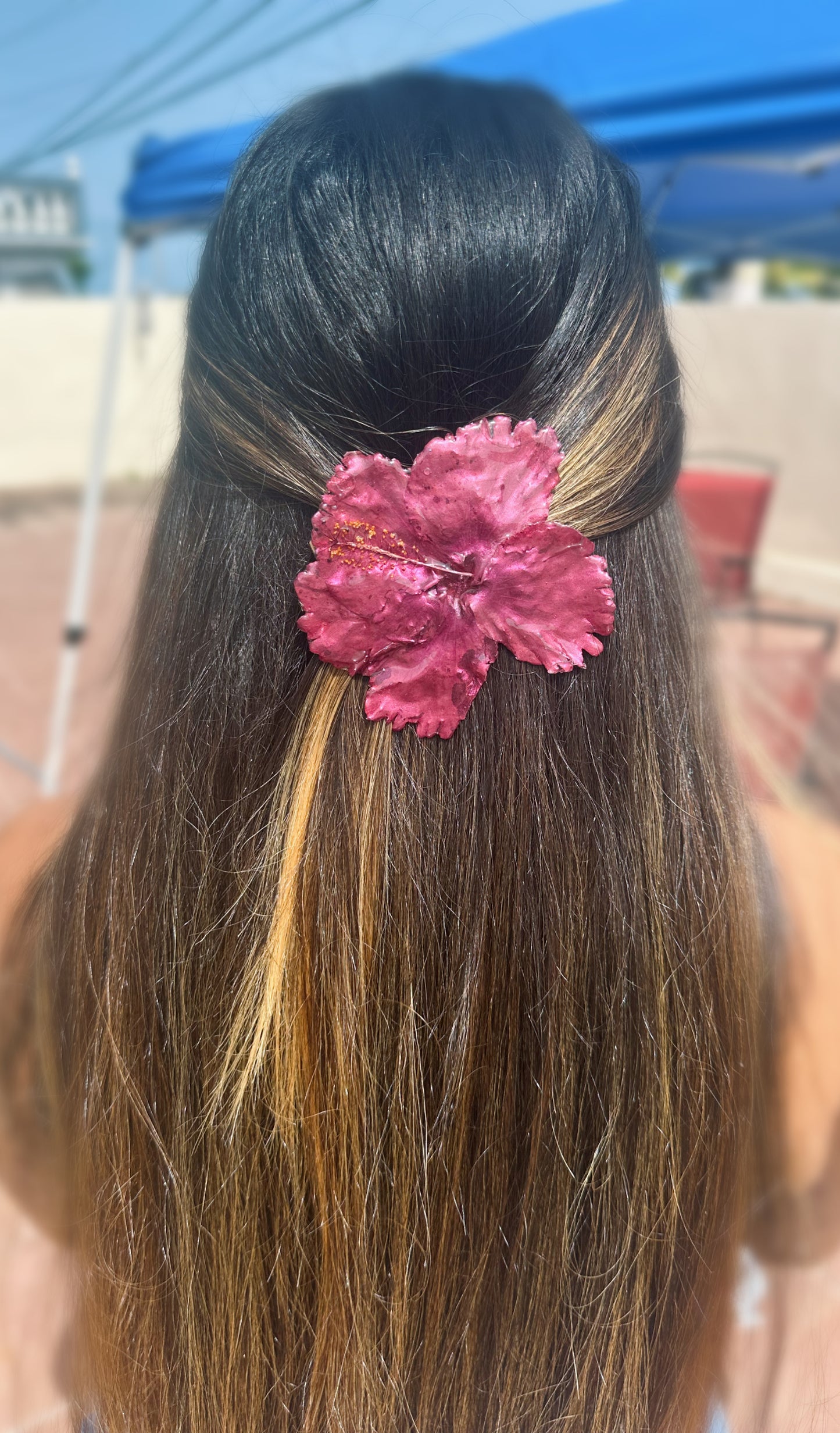 Amapola hair clip(Hibiscus)🌺