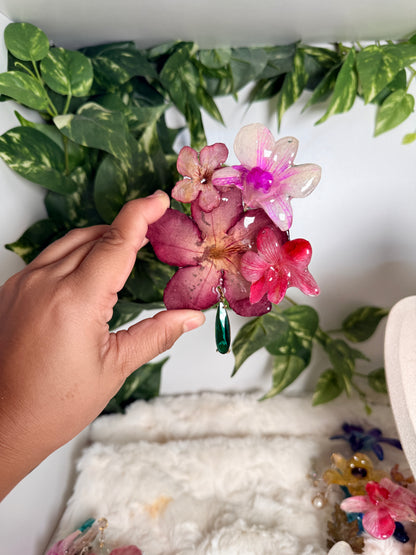 Rosé Orchid Garden Hair Clip