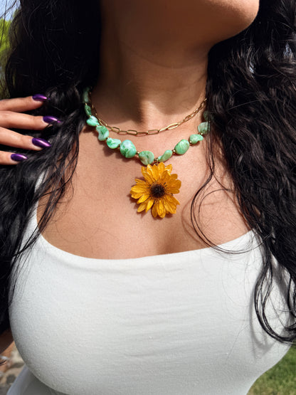 Sunflower Tide Charm Necklace