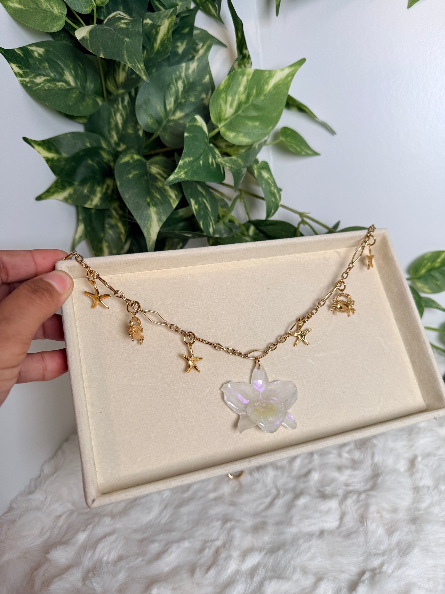 Pearl Tide Charm Necklace