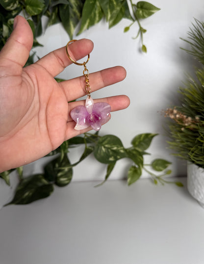 Orchid Keychain