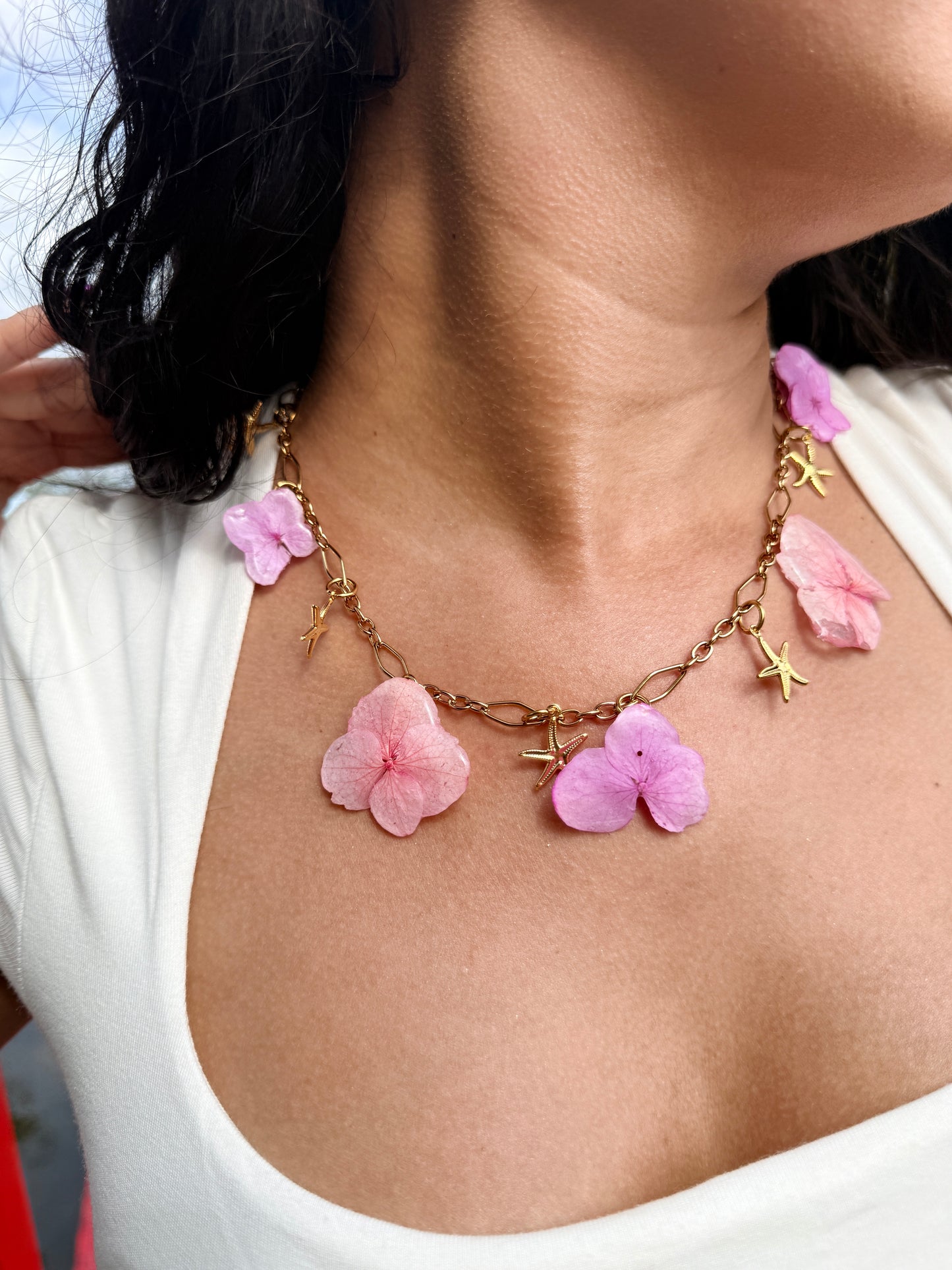 Hydrangea Shore | 2-in-1 Necklace & Waist Chain