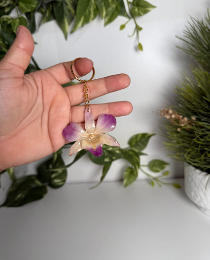 Orchid Keychain