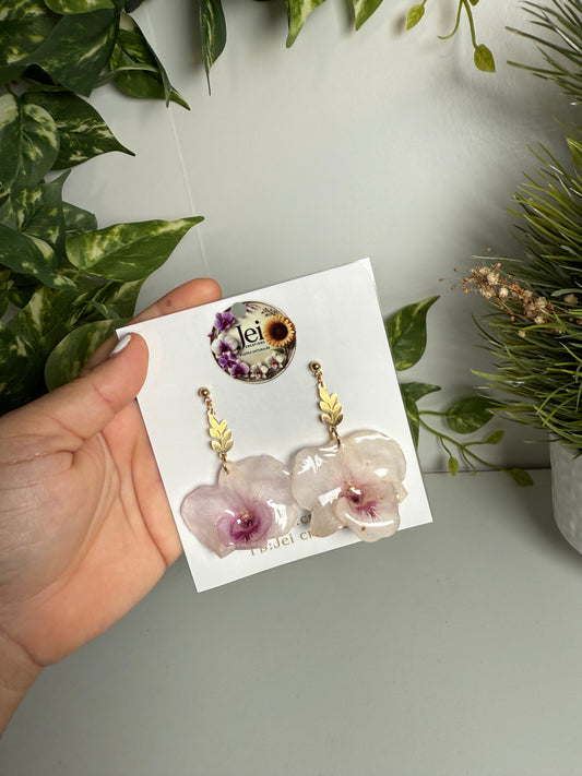 Dendrobium Orchid earings