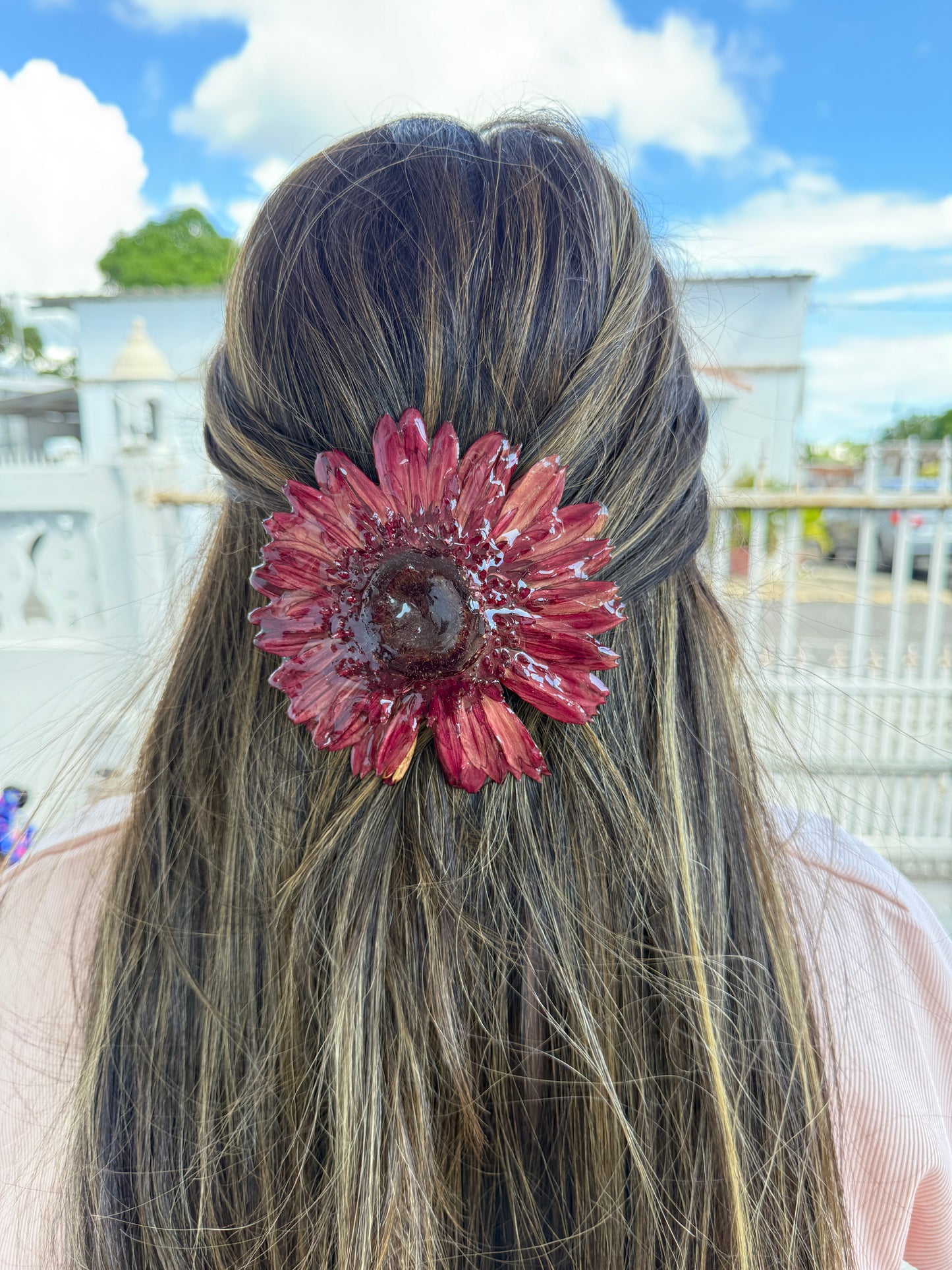 Big gerbera Hair clip