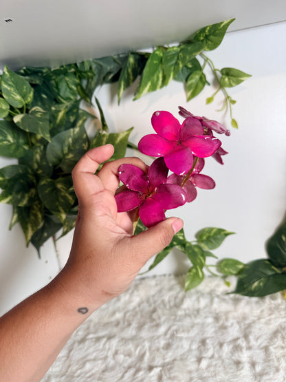 Fuchsia Plumeria Crown
