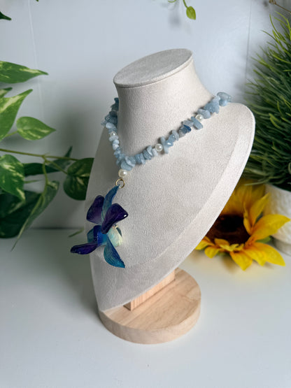 Blue Orchid Choker