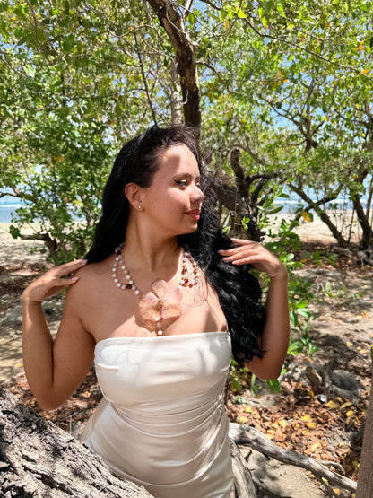 Vanda Blush Pearl Necklace
