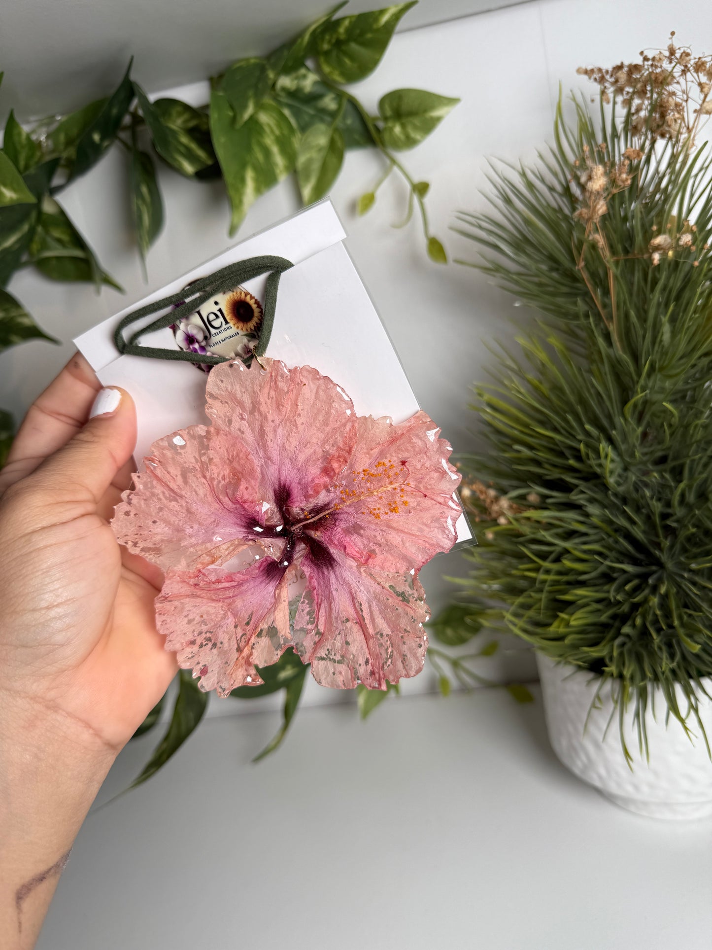 Pink amapola Choker (hibiscus)