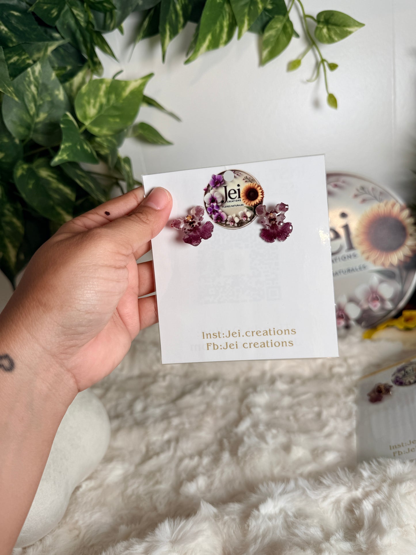 Extra mini orchid stud sale