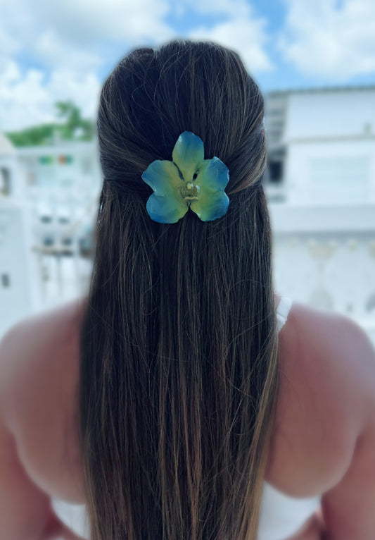 Blue Orchid Hair clip