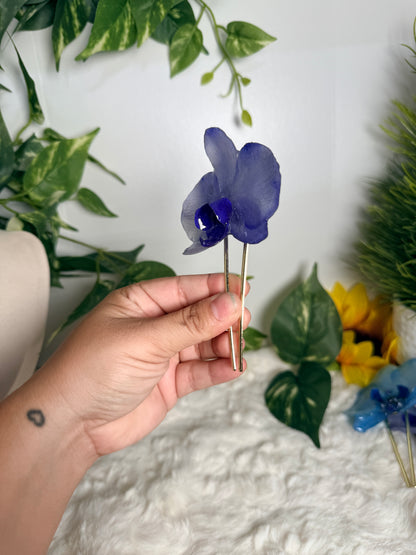 Indigo Bloom Hair Fork
