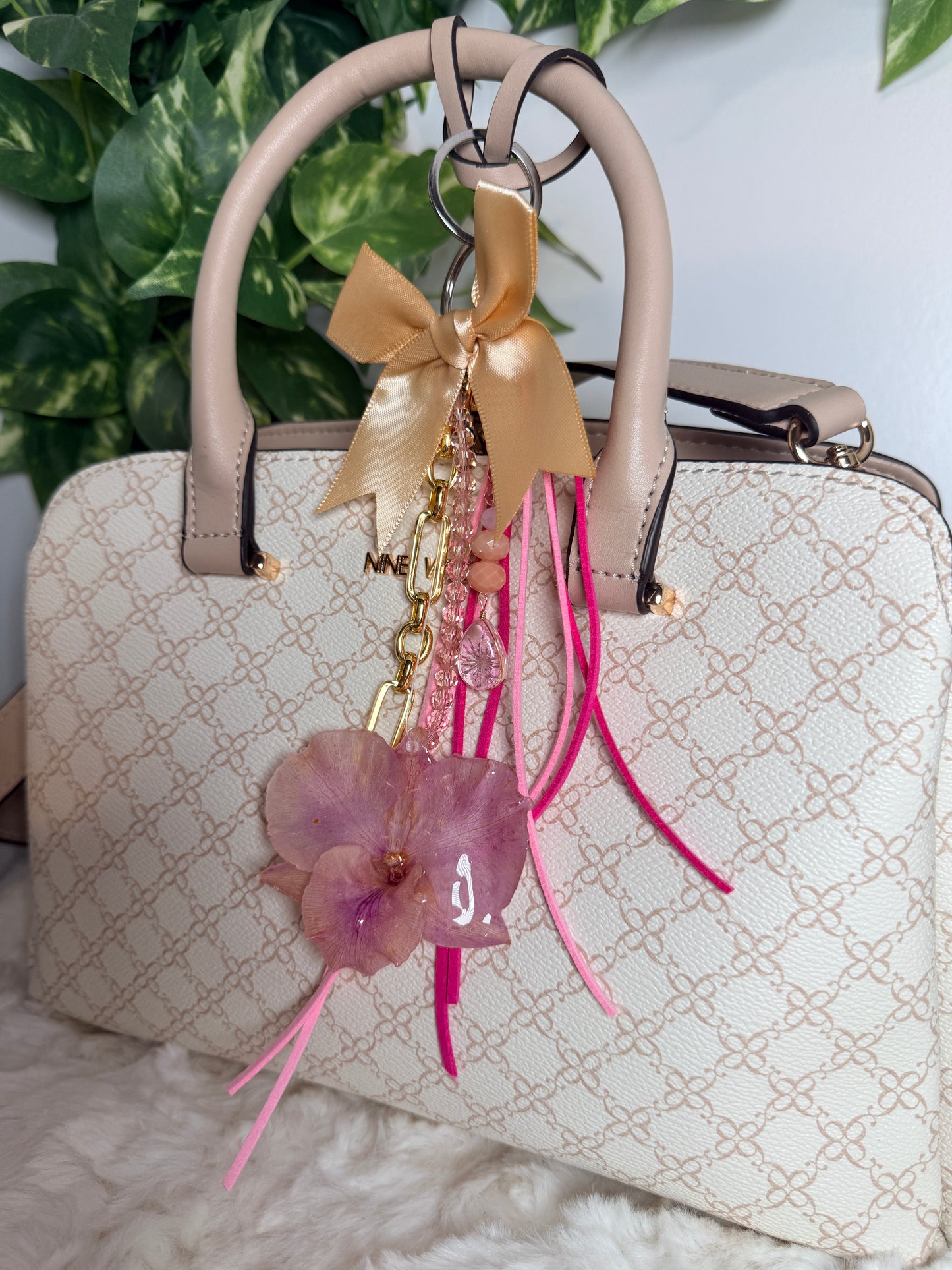 Blush Orchid Bag Charm