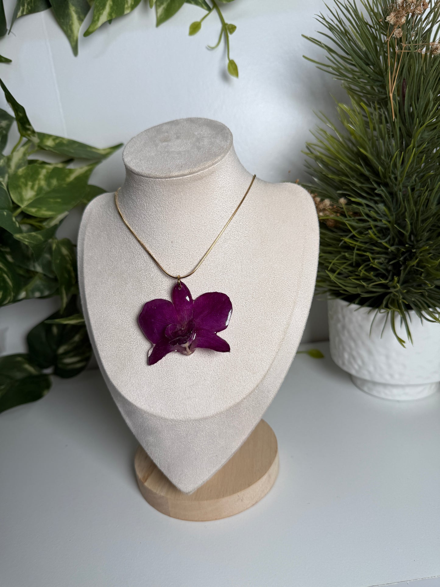 Orchid necklace
