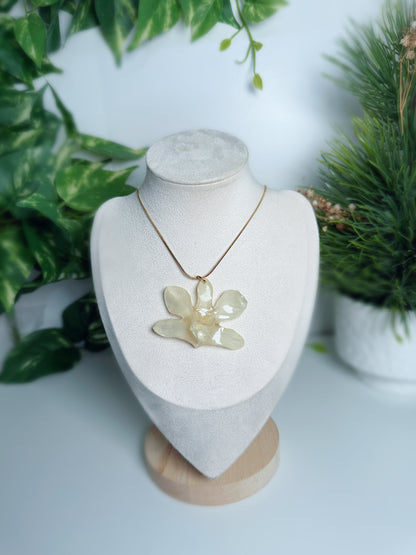 Dendrobium Orchid necklace