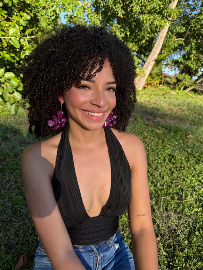 Dendrobium Orchid earings