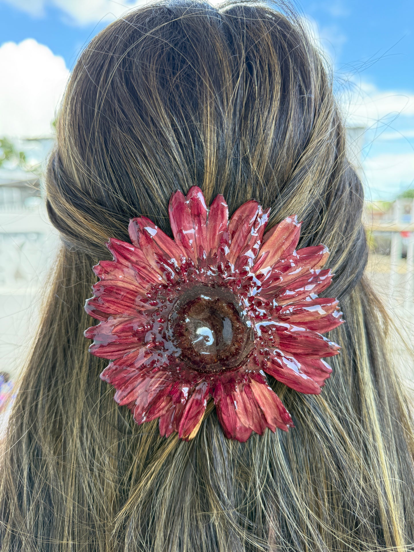 Big gerbera Hair clip