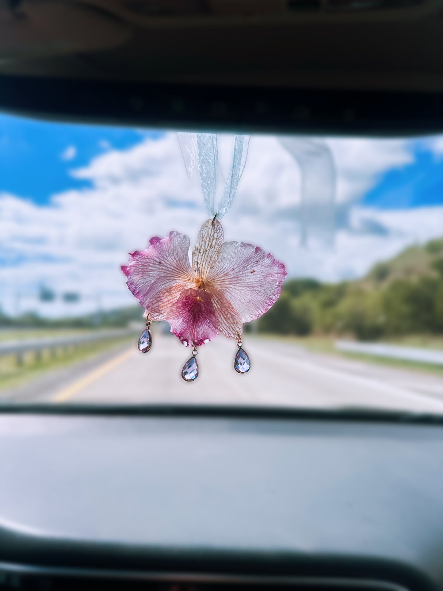 Orchid Car Hanging