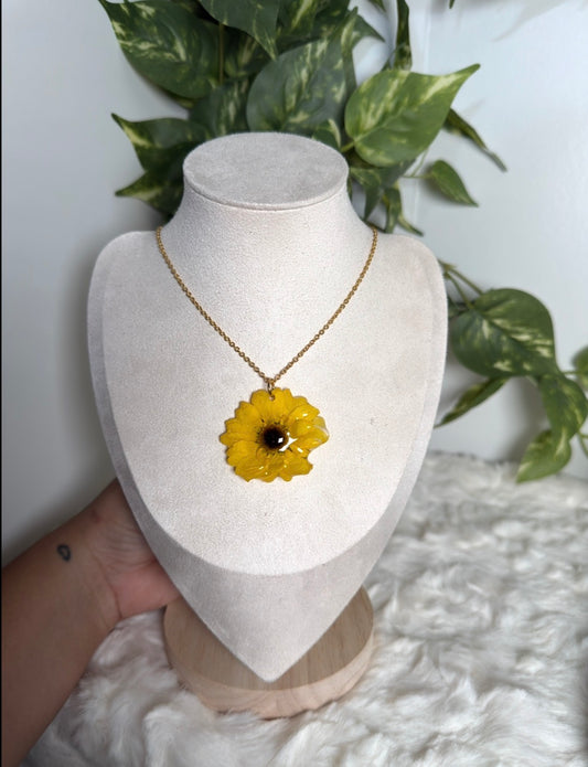 Sunflower necklace