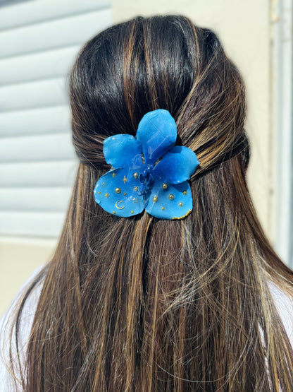 Sky Orchid Hair clip