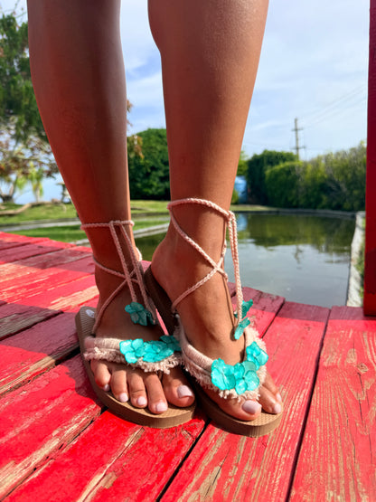 Ocean Breeze Hydrangea Sandals(Select your size)