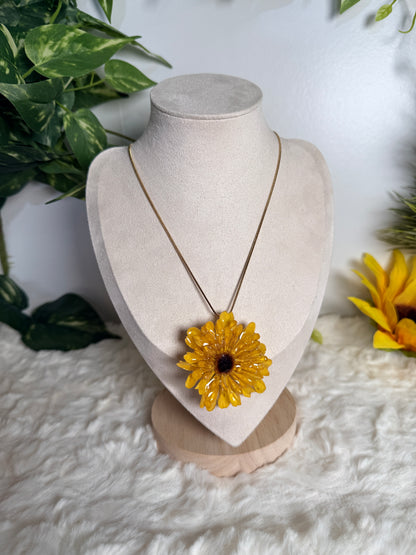 Sunflower set (aretes+ cadena)