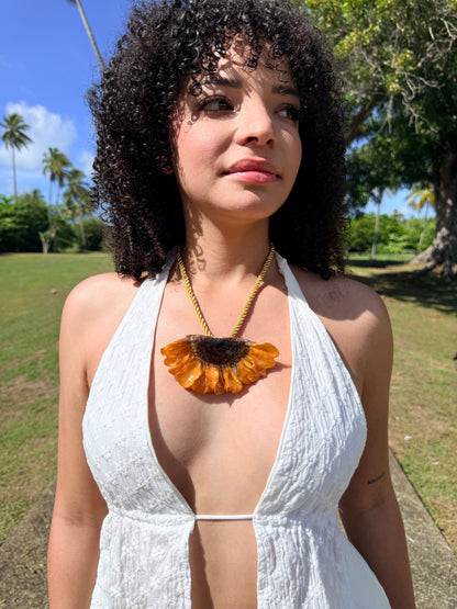 Golden Sun Statement Necklace