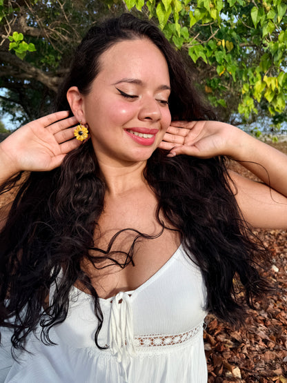 Extra mini sunflower earring