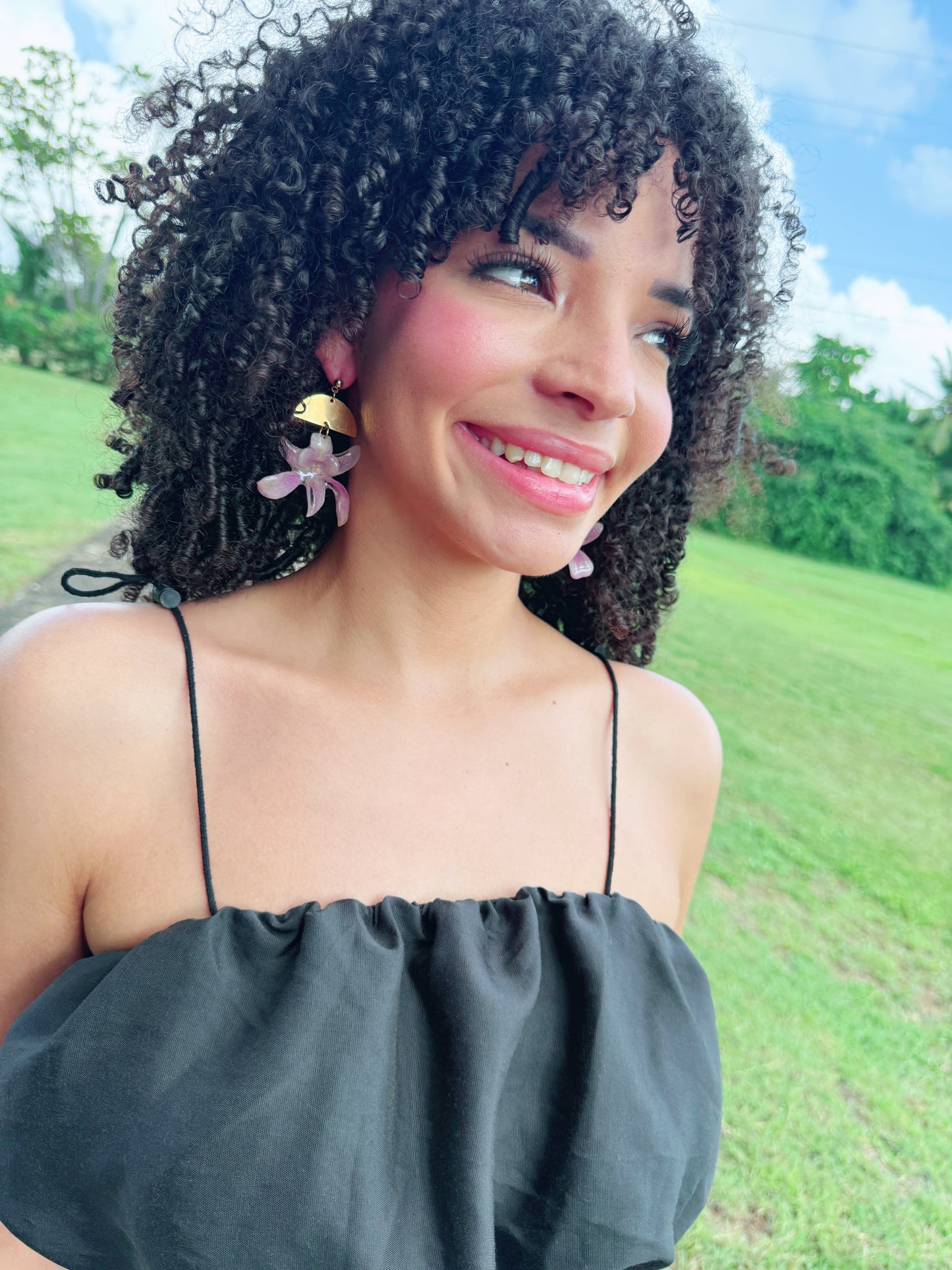 Fancy Dendrobium earings