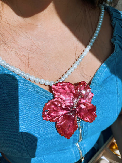 Amapola(Hibiscus) necklace