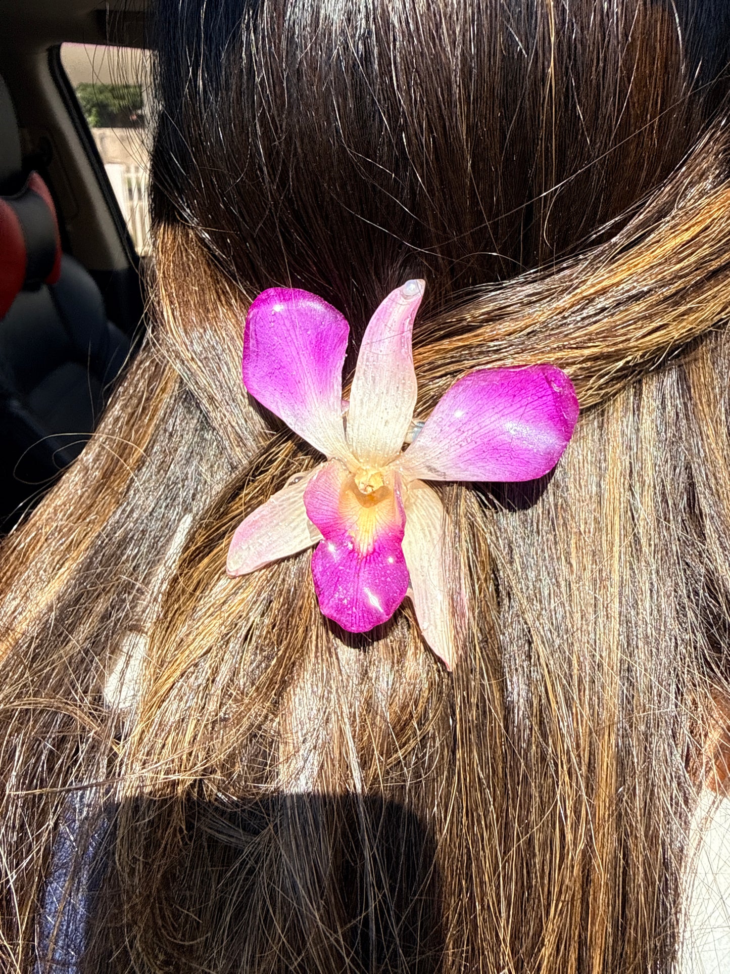 Pink/Purple Orchid Hair Clip