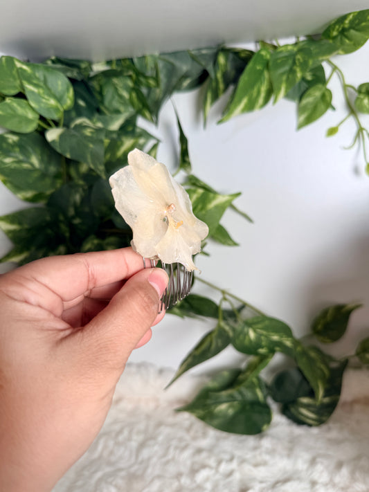 Opal Ivory Orchid – Orchid Hair Comb