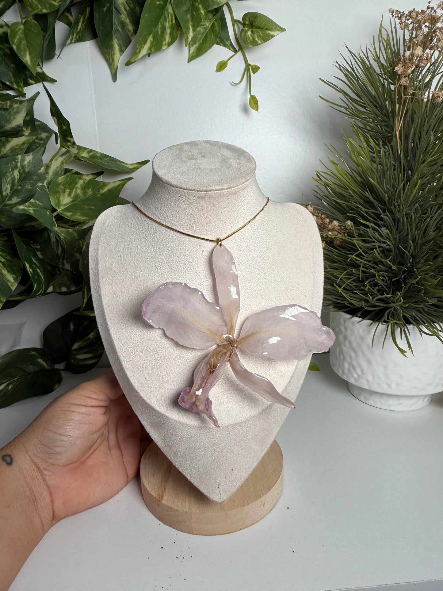 Cattleya Orchid necklace
