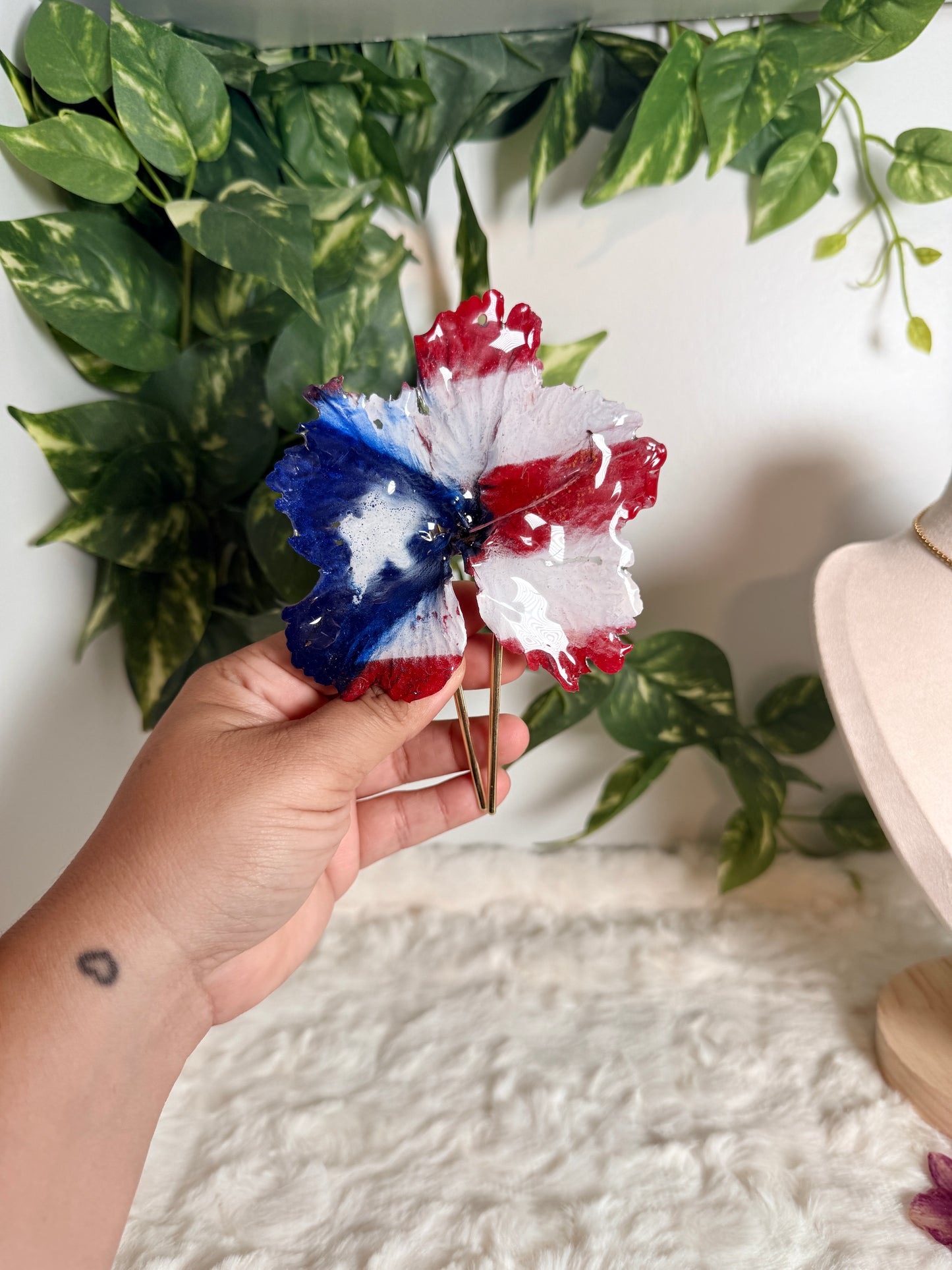 Borinquen Bloom Hair Fork 🇵🇷