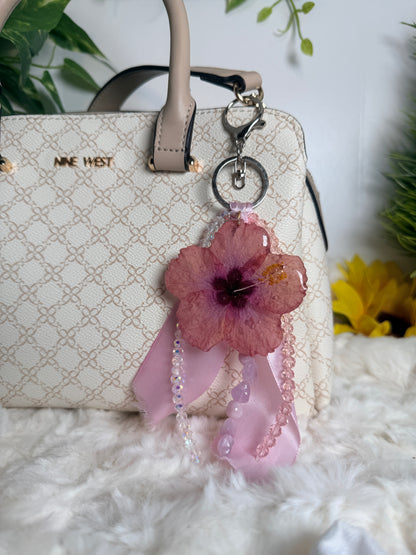Exotic Poppy Blush Bag Charm