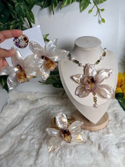 Set de amapola 3 piezas y set de orquídea 3 piezas (orden de insta)