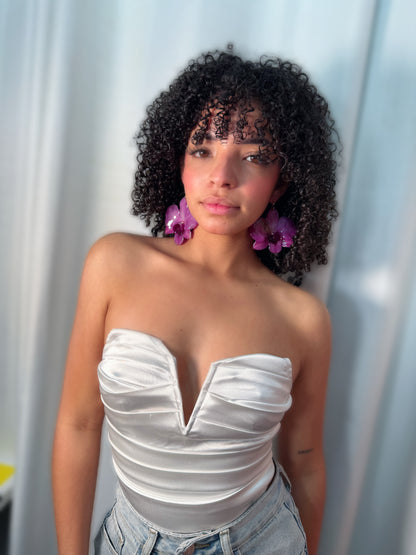 Big Dendrobium Orchid earings