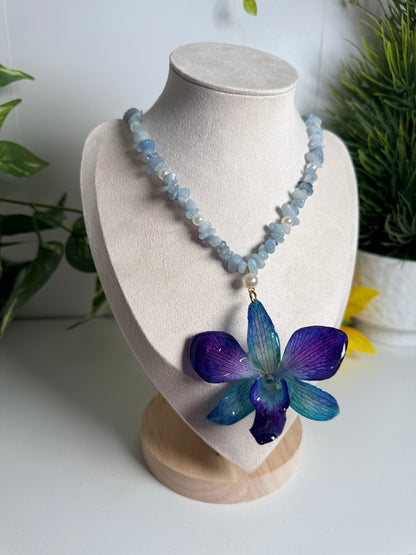 Blue Orchid Choker