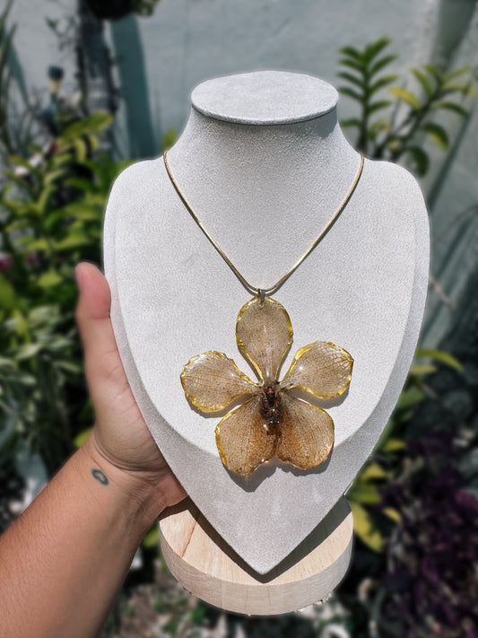 Orchid Vanda necklace