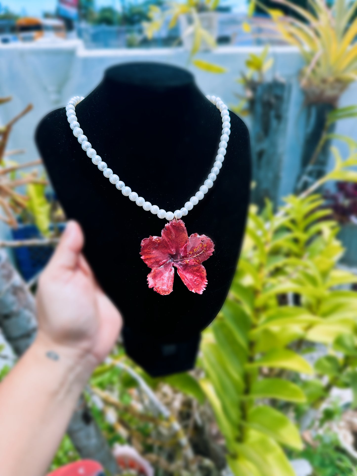 Amapola(Hibiscus) necklace