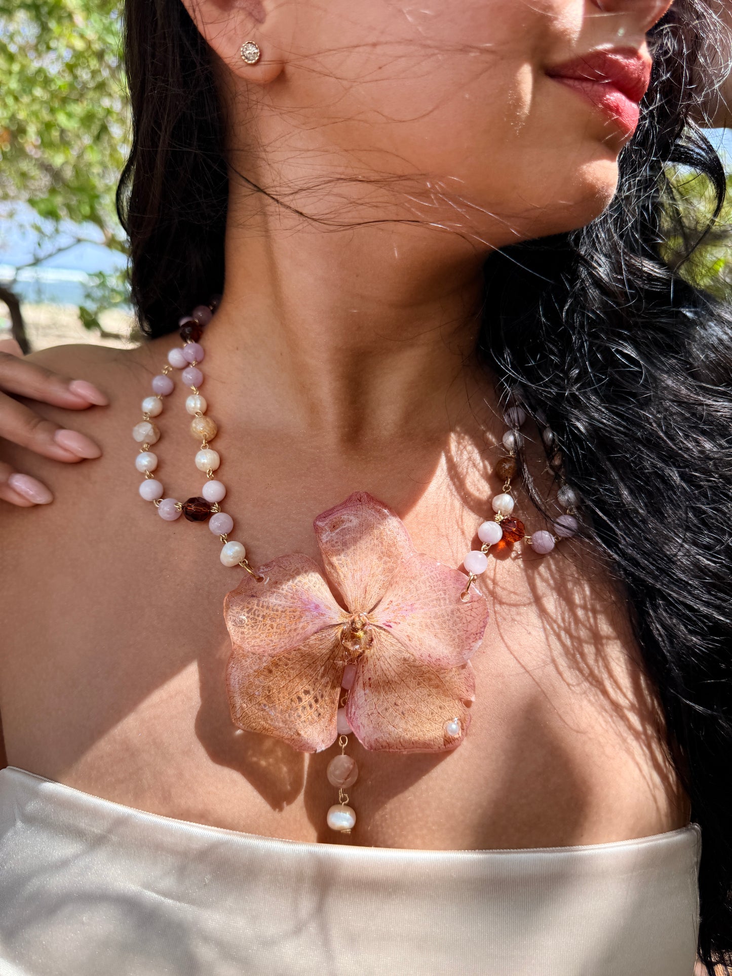 Vanda Blush Pearl Necklace