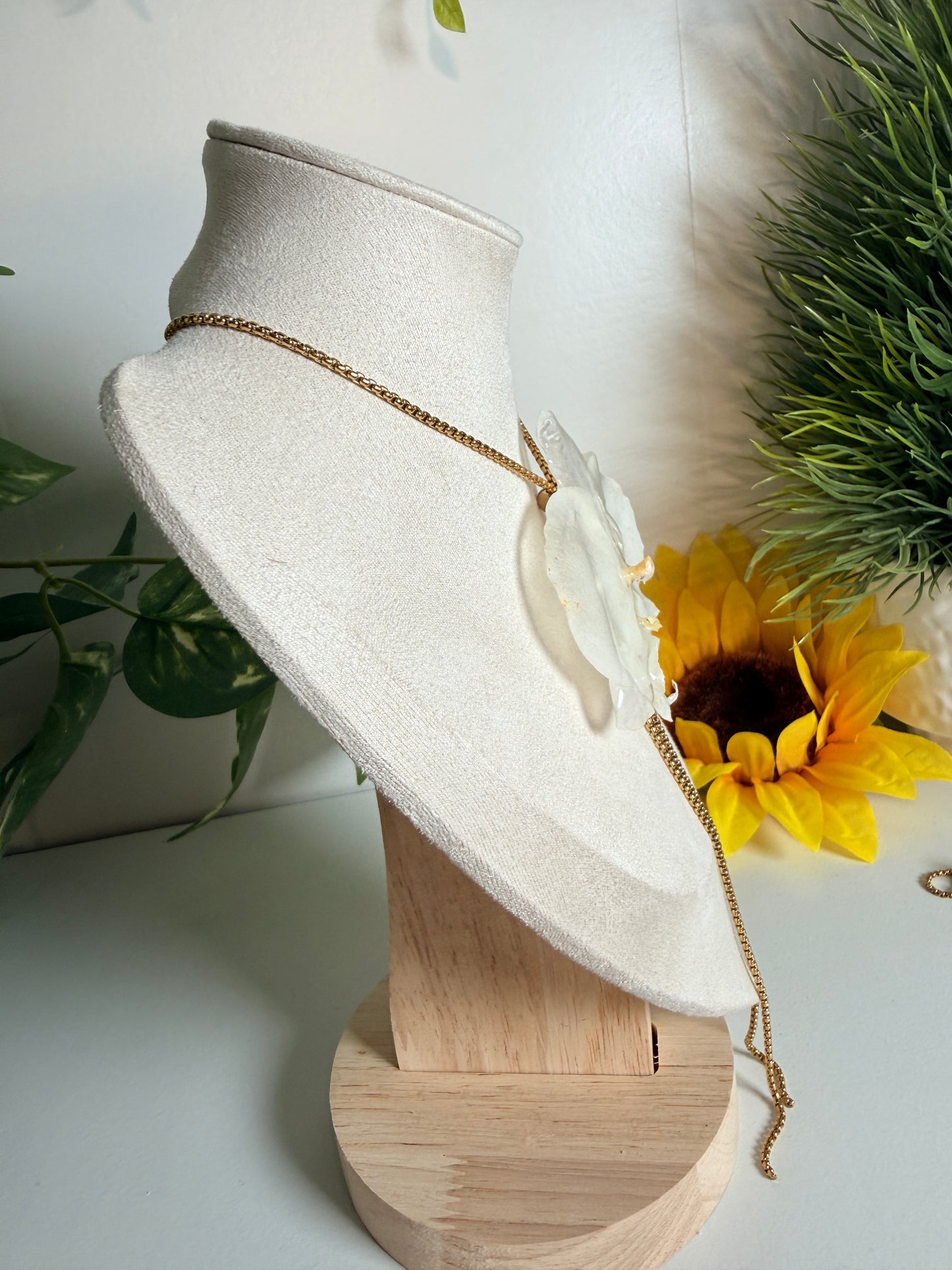 Phalaenopsis Orchid lariat necklace