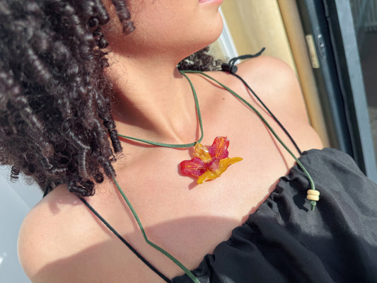Dendrobium mini Choker necklace