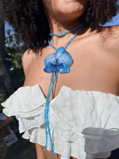 Blue Orchid Adjustable Lariat