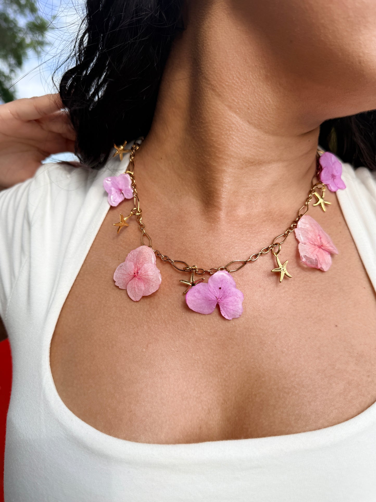 Hydrangea Shore | 2-in-1 Necklace & Waist Chain