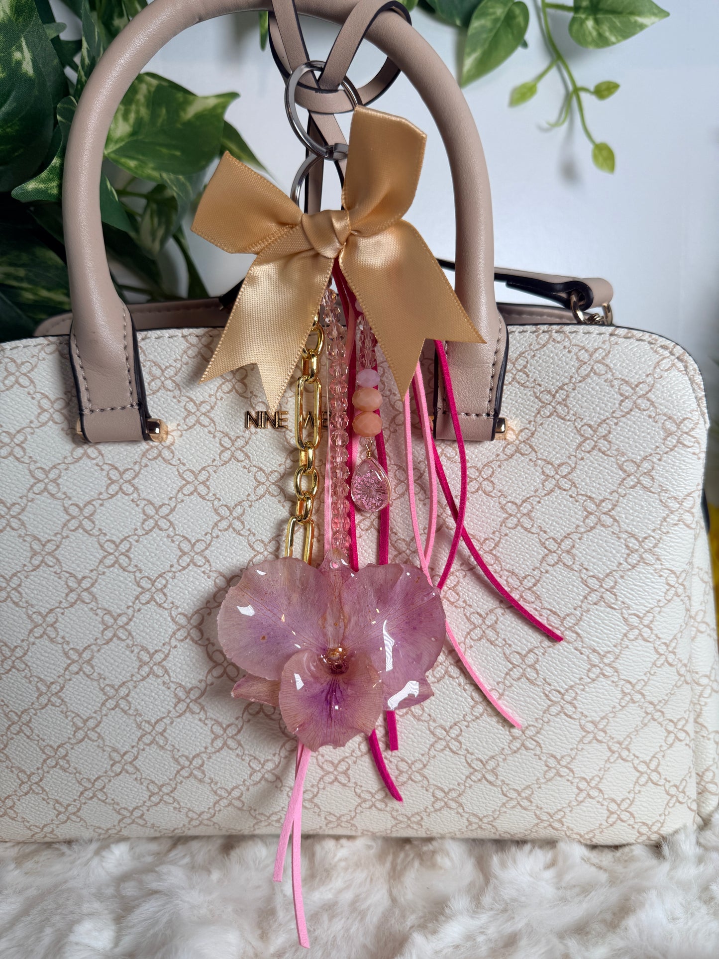 Blush Orchid Bag Charm