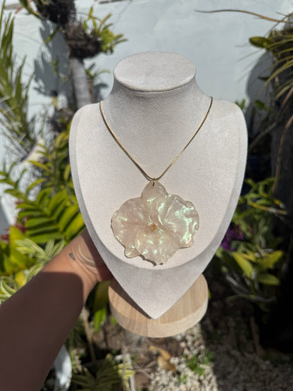 White Phalaenopsis Orchid necklace