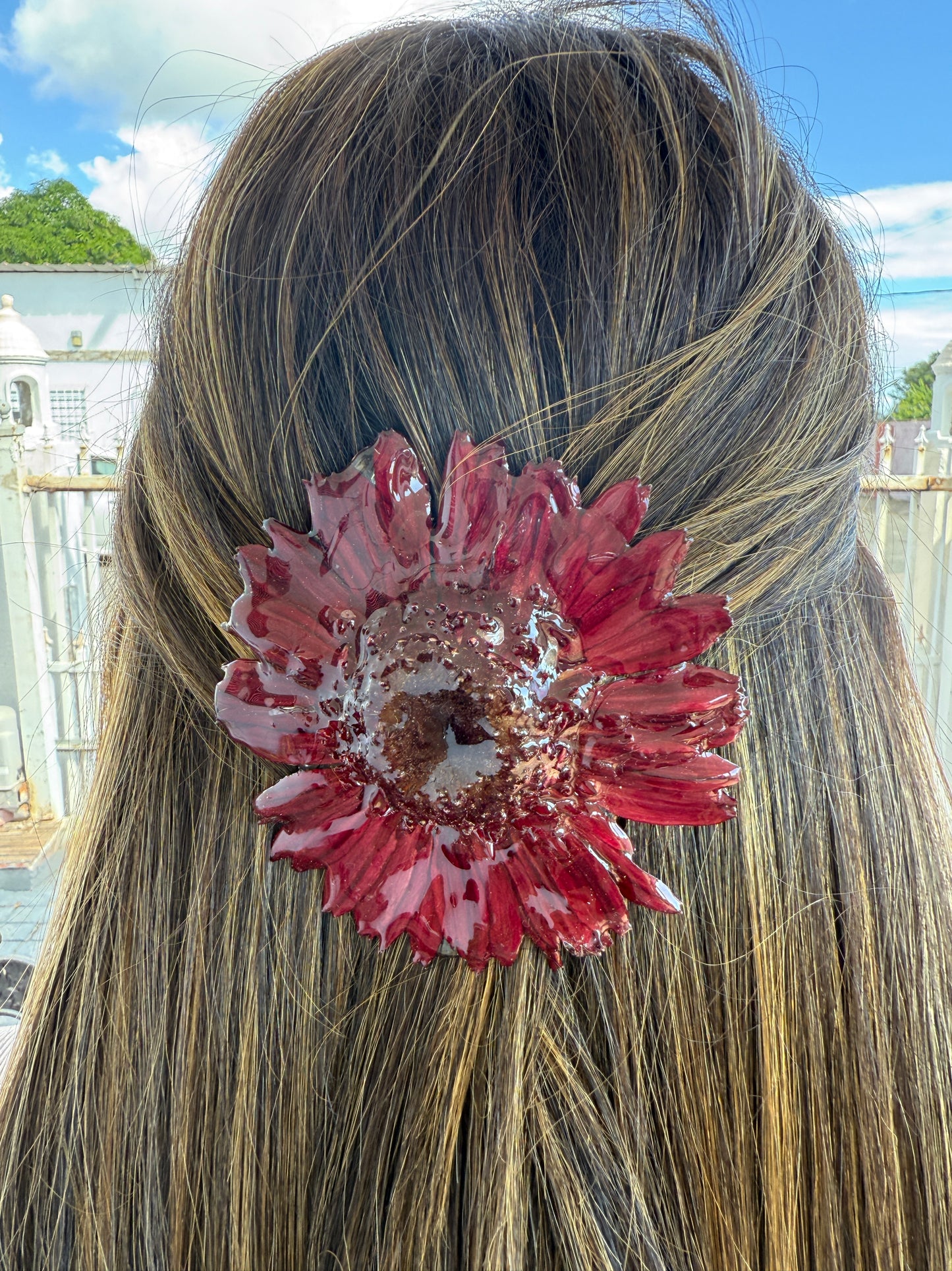 Big gerbera Hair clip