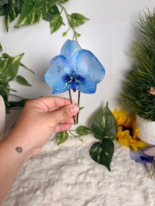 Celestial Blue Bloom Hair Fork