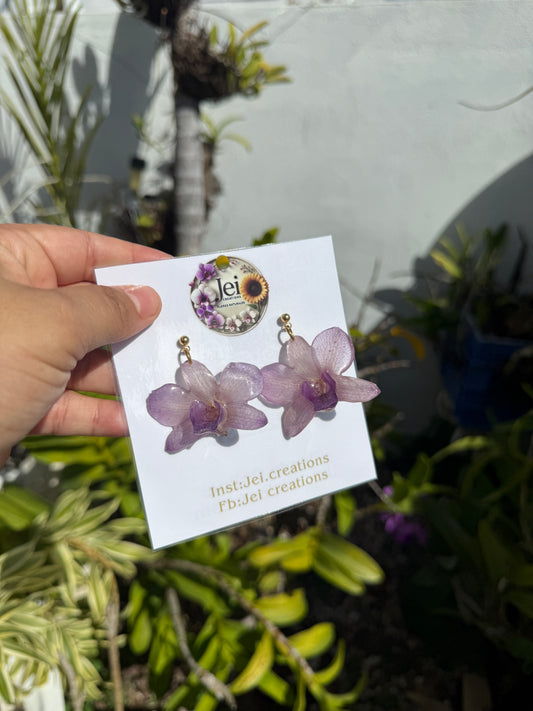 Mini Orchid earings